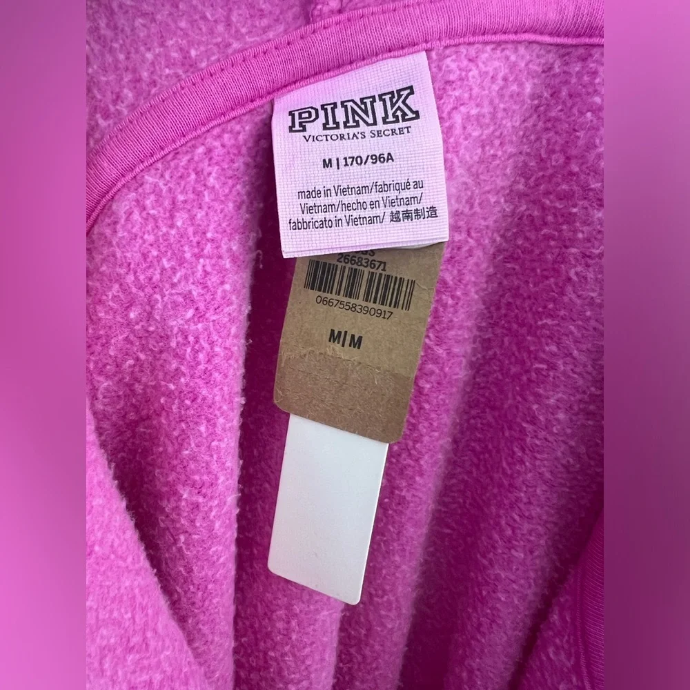 Victoria Secret Pink Berry Fleece ZipUp Everyday Hoodie - Picture 5 of 5